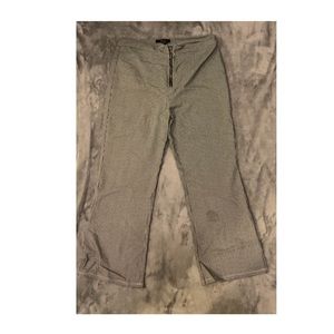 Black and white flare pants